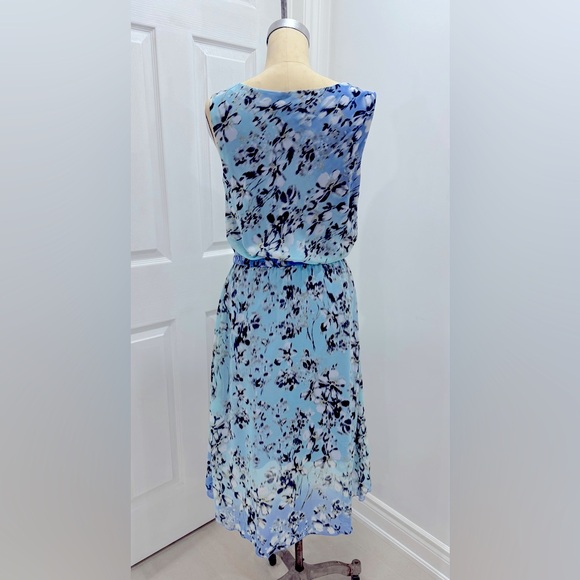 BRAND NEW Rabbit Rabbit Rabbit Light Blue Print Dress with Belt SZ.6 - Picture 2 of 7